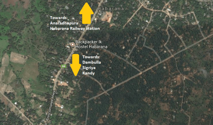 Directions from Habarana